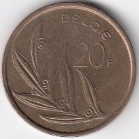 Бельгия (Belgie) 20 франков 1982 год