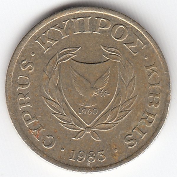 Кипр 1 цент 1983 год