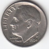 США 10 центов 1984 год (P)