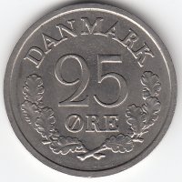 Дания 25 эре 1964 год