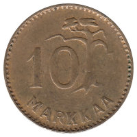 Финляндия 10 марок 1955 год 