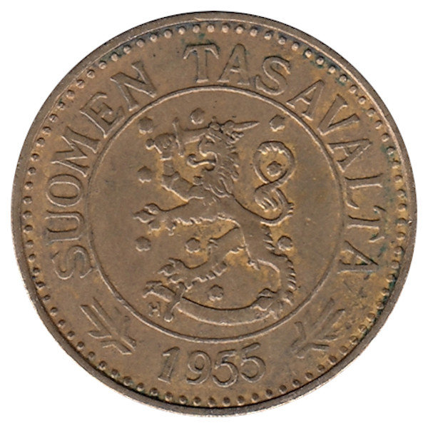 Финляндия 10 марок 1955 год 