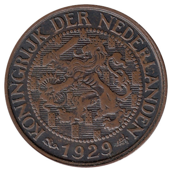 Нидерланды 1 цент 1929 год