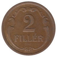 Венгрия 2 филлера 1937 год