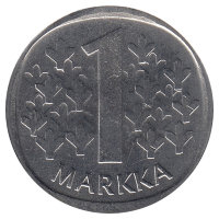 Финляндия 1 марка 1992 год (UNC)