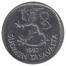Финляндия 1 марка 1992 год (UNC)