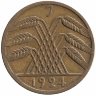 Германия (Веймарская республика) 5 рентенпфеннигов 1924 (J)