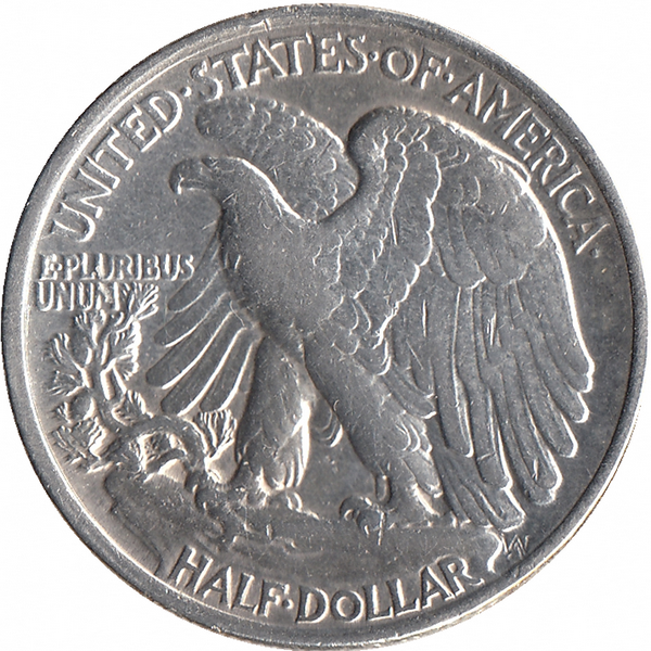 США 1/2 доллара 1943 год (без отметки МД). Шагающая Свобода.