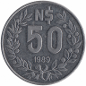 Уругвай 50 новых песо 1989 год