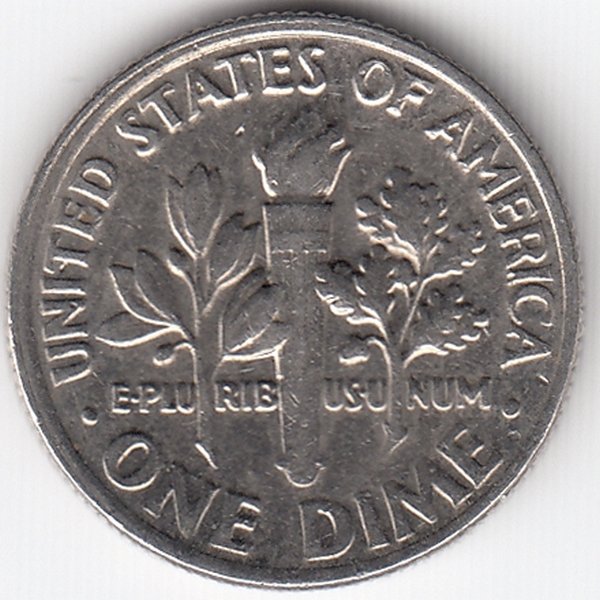 США 10 центов 1987 год (P)