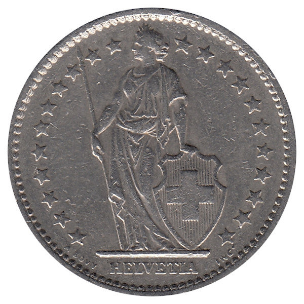 Швейцария 2 франка 1974 год