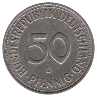 ФРГ 50 пфеннигов 1983 год (D)