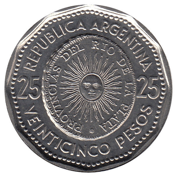 Аргентина 25 песо 1964 год