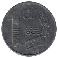 Нидерланды 1 цент 1943 год