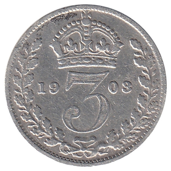Великобритания 3 пенса 1903 год