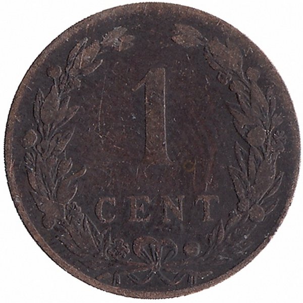 Нидерланды 1 цент 1902 год