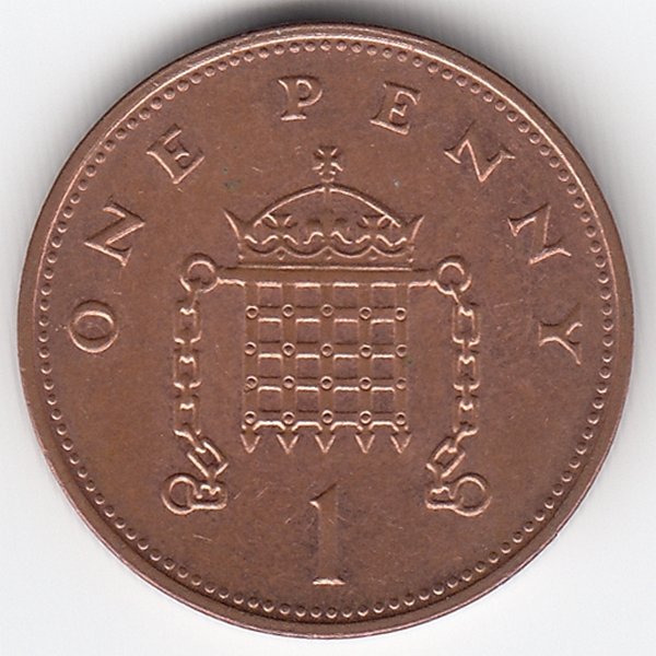 Великобритания 1 пенни 1996 год