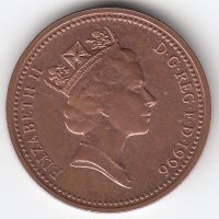 Великобритания 1 пенни 1996 год