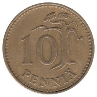 Финляндия 10 пенни 1966 год