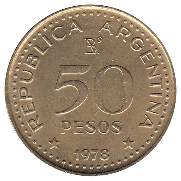 Аргентина 50 песо 1978 год