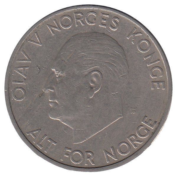 Норвегия 5 крон 1966 год