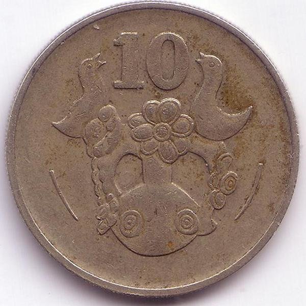 Кипр 10 центоа 1983 год
