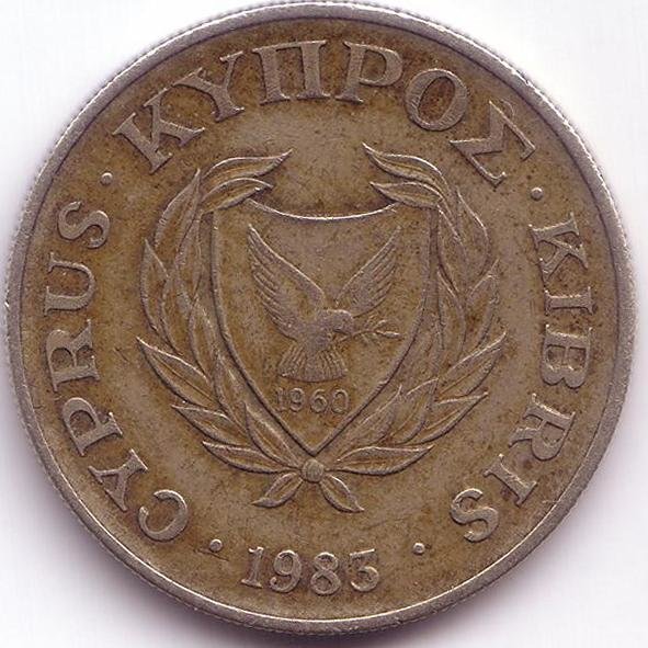 Кипр 10 центов 1983 год