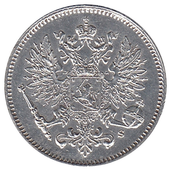 Финляндия (Великое княжество) 25 пенни 1913 год  (XF)