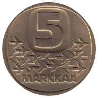 Финляндия 5 марок 1993 год (UNC)