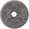 Норвегия 5 крон 1999 год