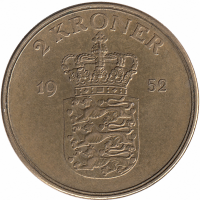 Дания 2 кроны 1952 год