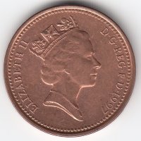 Великобритания 1 пенни 1997 год