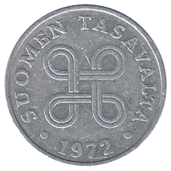 Финляндия 1 пенни 1972 год