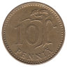 Финляндия 10 пенни 1968 год
