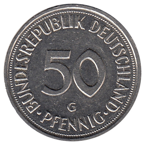 ФРГ 50 пфеннигов 1991 год (G)