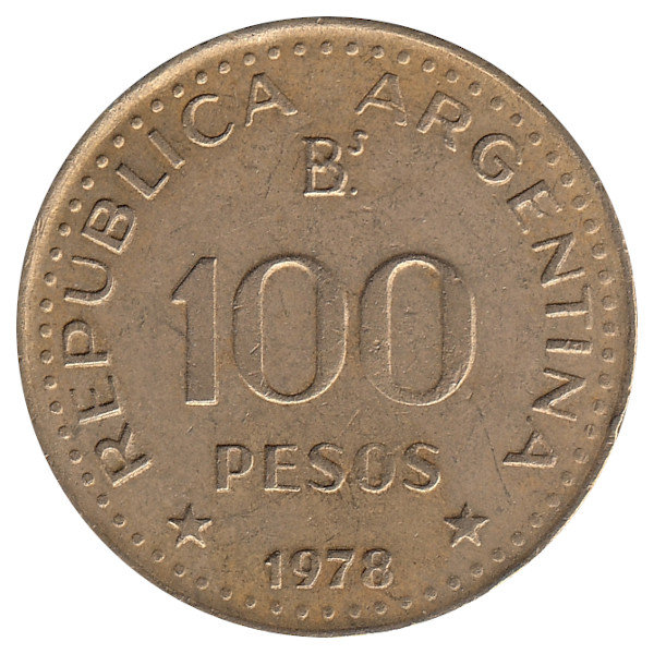 Аргентина 100 песо 1978 год