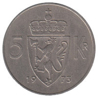 Норвегия 5 крон 1973 год