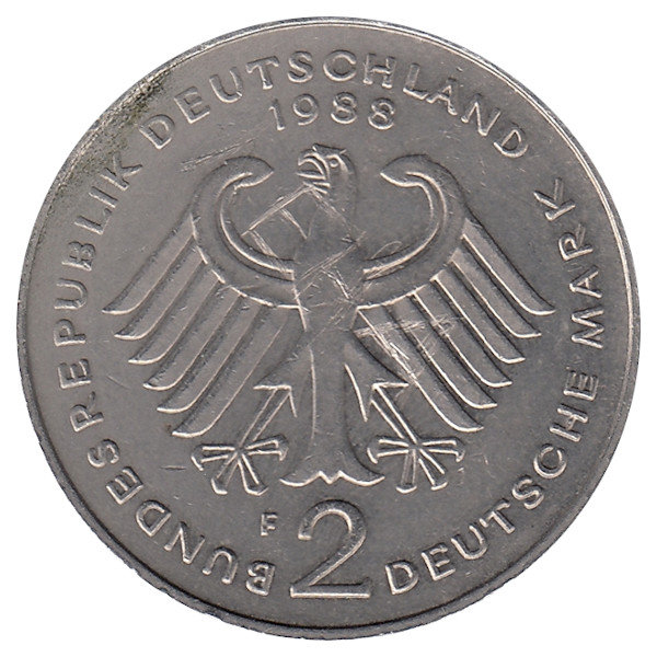 ФРГ 2 марки 1988 год (F)