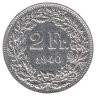 Швейцария 2 франка 1940 год