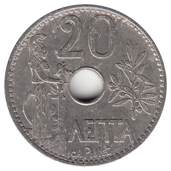 Греция 20 лепт 1912 год (F-VF)