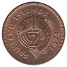 Фолклендские острова 1/2 пенни 1974 год (редкий год)