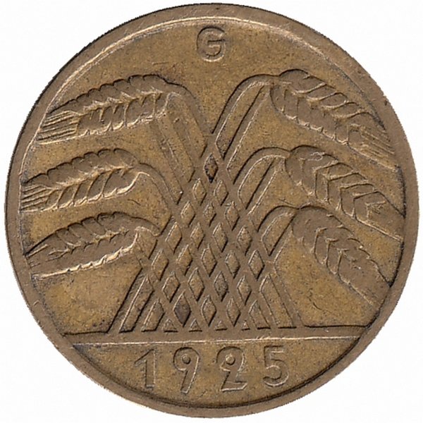 Германия (Веймарская республика) 10 рейхспфеннигов 1925 (G)
