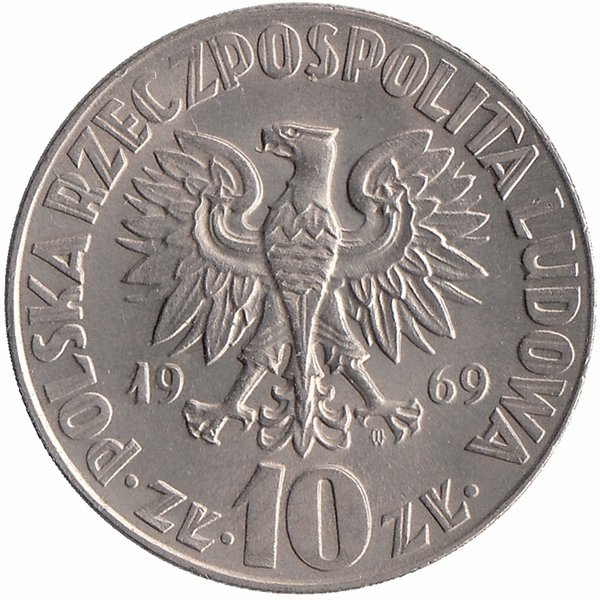 Польша 10 злотых 1969 год
