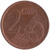 Германия 2 евроцента 2009 год (A)