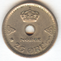Норвегия 25 эре 1949 год