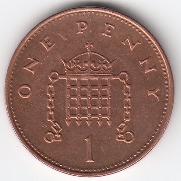 Великобритания 1 пенни 1998 год