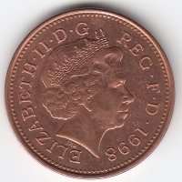 Великобритания 1 пенни 1998 год