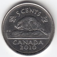Канада 5 центов 2010 год
