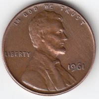 США 1 цент 1961 год 