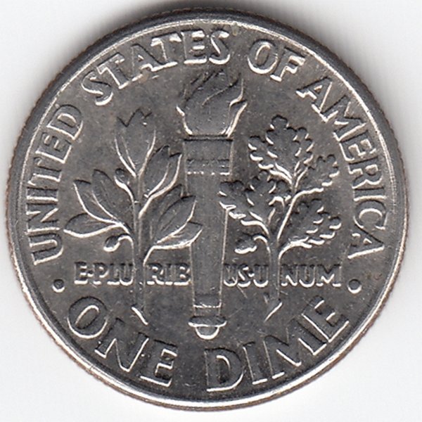 США 10 центов 1997 год (D)